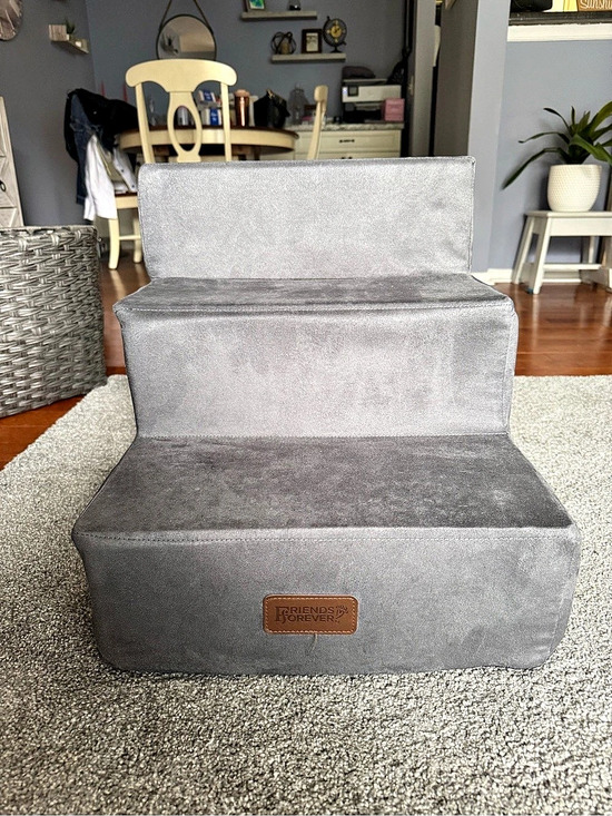 Friends Forever Other - Friends Forever Pet Stairs 3-Step Foam Steps Gray